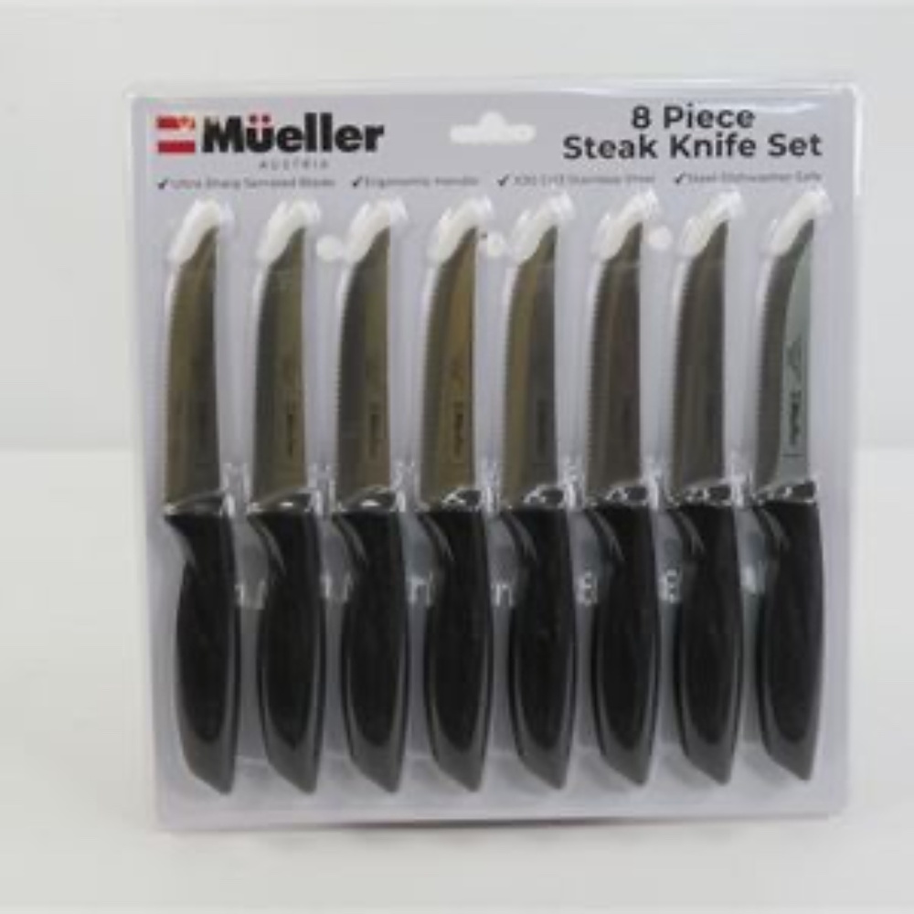 Mueller Austria 8-Piece Serrated Steak Knife Sets